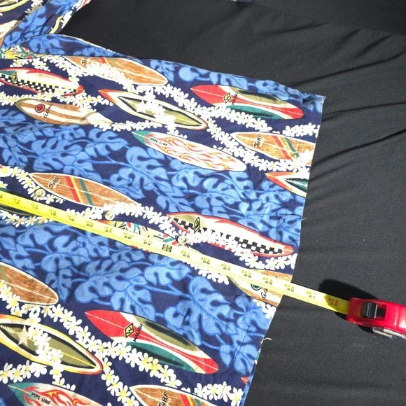 RJC Surfboard Hawaiian Shirt Mens Medium Aloha Beach Camp Casual Blue Outdoor - Picture 3 of 8
